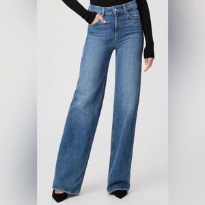 PAIGE Sasha Wide Leg High Rise Medium Wash Jeans SZ 31 X 29